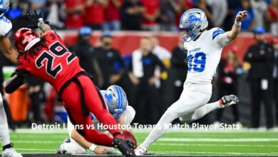 Detroit Lions vs Houston Texans Match Player Stats