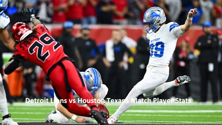 Detroit Lions vs Houston Texans Match Player Stats
