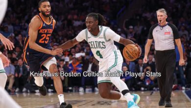 Knicks vs Boston Celtics Match Player Stats