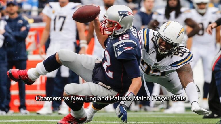 Chargers vs New England Patriots Match Player Stats