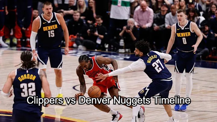 Clippers vs Denver Nuggets Timeline