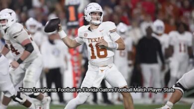 Texas Longhorns Football vs Florida Gators Football Match Player Stats