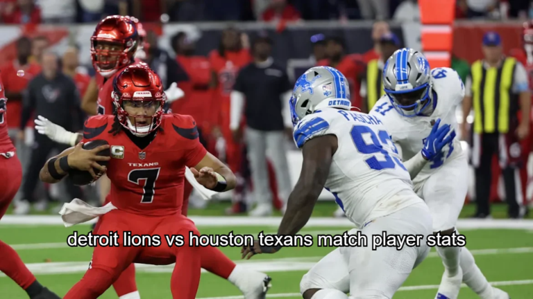 Detroit Lions vs Houston Texans Match Player Stats