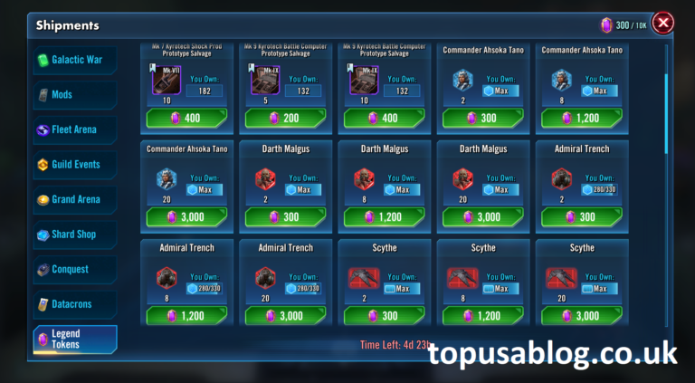 SWGOH Web Store